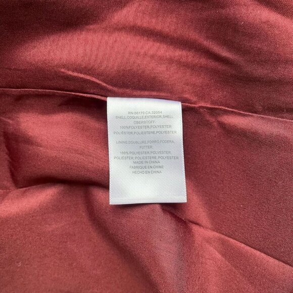 NWOT JENNY YOO COLLECTION BURGUNDY HALTER CHIFFON FRONT TIE FORMAL DRESS - 4 - Picture 13 of 14